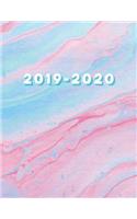 2019-2020: Daily, Weekly & Monthly Academic Planner Organizer with Inspirational Quotes & Hourly Class Schedule Semester Calendars Rose Pink, Mint Green & Teal