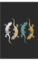 Retro Gecko: Geckos Notebook. Graph Paper (6 x 9 - 120 pages) Animal Themed Notebook for Daily Journal, Diary, and Gift