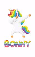 Bonny: Bonny 6x9 Journal Notebook Dabbing Unicorn Rainbow