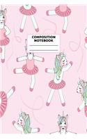 Composition Notebook: Unicorn Journal for Girls, Teen and Women Cute Matte Cover Design with Blank Lined Interior College Ruled (Great as Party Favors, Gifts, Diary, Jour