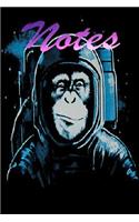 Notes: Monkey Journal, Notebook size 6x9