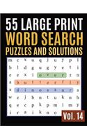 55 Large Print Word Search Puzzles And Solutions