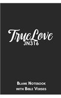 True Love JN316 Blank Notebook with Bible Verses
