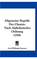 Allgemeine Begriffe Der Chymie