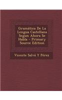 Gramatica de La Lengua Castellana Segun Ahora Se Habla