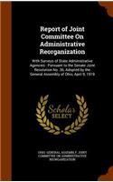Report of Joint Committee On Administrative Reorganization