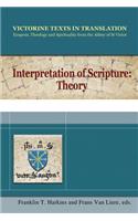 Interpretation of Scripture: Theory