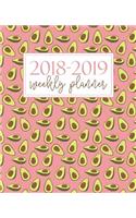 2018-2019 Weekly Planner: Millennial Pink Avocado Lover