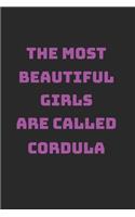 Cordula Girl Woman Notebook: Graph Paper Journal 6x9 - 120 Pages