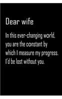 Dear Wife, in this ever-changing world you are