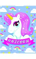 Unicorn: Sketch Book, Cool Journal with unicorn design, Blank Paper for drawing, doodling - 120 Pages - 8,5' x 11' (SketchBook for Kids)