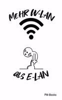 Mehr Wlan Als Elan: Kariertes A5 Notizbuch oder Heft für Schüler, Studenten und Erwachsene