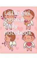 Little girl journal daily notebook Blank Lined Journal Notebook, 100 Pages, Soft Glossy Cover, 8 x 10 in