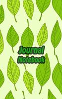 Journal Notebook: Green Daily Journaling - Lined Paper Wide Ruled Notes Spark Your Imagination and Positive Thinking - Light Green Painting Cover Print