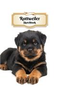 Rottweiler Sketchbook: Rottie Puppy - Unlined Notebook 150 Blank Pages 8.5 x 11 in. - Multi-Purpose - Unruled Journal - Composition Book - Drawing Book