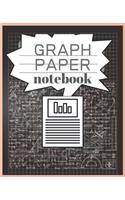 Graph Paper Notebook: GraphPaper4x4_7.5x9.25_100_noBleed.pdf.Graphing Paper for Math & Science Students,4 Squares per Inch, Large - Cool Succulent Geometric Design .