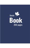 Sketchbook: 200 pages, Practice Drawing, Paint, Write, Doodle, Large Blank Pages 8.5 x 11 for Notes, Sketching, Creative Diary, Manga and Journal