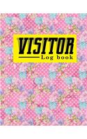 Visitor Log Book: Guest Book, Visitor Sign In Book, Visitor Logbook, Visitors Guest Book, For Signing In and Out, 8.5 x 15, Hydrangea Flower Cover