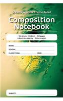 Steamy Window Theme Ruled Composition Notebook