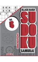 Black Hard Sudoku Samurai Vol.5: Sudoku Hard Puzzles