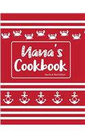 Nana's Cookbook Nautical Red Edition
