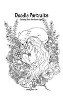 Doodle Portraits Coloring Book for Grown-Ups 2: (2 Doodle Portraits)