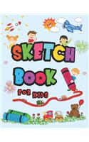 Sketch Book For Kids: Pad for Drawing - Blank Paper - Large - 110 Pages ( 8.5 x 11 ) - for Doodling, Sketching, Scribbling and Coloring - Draw Workbook for Kids, Girls, B