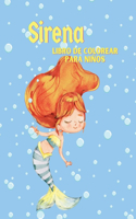 Sirena Libro de colorear para niños