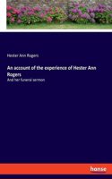 account of the experience of Hester Ann Rogers