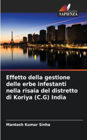 Effetto della gestione delle erbe infestanti nella risaia del distretto di Koriya (C.G) India