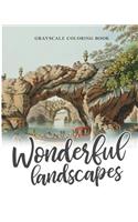 Wonderful Landscapes Grayscale Coloring book