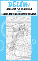 Malbücher für Erwachsene - Großer Druck und einfaches Muster - Tiere - Delfin