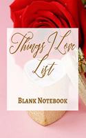 Things I Love List - Blank Notebook - Write It Down - Pastel Rose Gold Pink - Abstract Modern Contemporary Unique