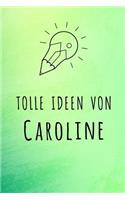 Tolle Ideen von Caroline: Kariertes Notizbuch mit 5x5 Karomuster für deinen Vornamen