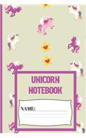 Unicorn Notebook: Unicorn composition notebook 120 pages (6 x 9 Inch). colorful unicorn (book 2) journal for woman and girls to write in.