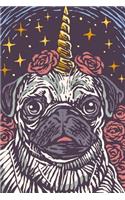 Pug: Lined Journal Notebook