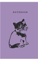 Cat Notebook: BLANK LINED NOTEBOOK CAT THEME COVER version 24