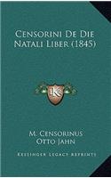 Censorini De Die Natali Liber (1845)