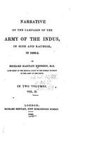 Narrative of the Campaign of the Indus in Sind and Kaubool in 1838-9 - Vol. II