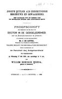 Joseph Butler als zedekundige beschouwd en gewaardeerd