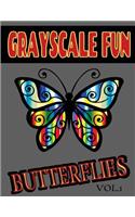 Grayscale Fun BUTTERFLIES Vol.1