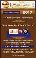 2017 Monthly Lottery Predictions for Pick 4 Win 4 Big 4 Cash 4 Daily 4