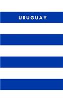 Uruguay: Country Flag A5 Notebook to write in with 120 pages