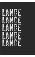 Name LANCE Journal Customized Gift For LANCE A beautiful personalized