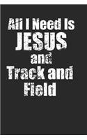 Track and Field Christian Notebook Funny Journal 120 Pages Lined