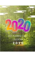 Day Planner Daily Calendar 2020: 8.5 X 11 Planner Undated Monthly Agenda Appointment Calendar Organizer Book With Dot Grid Paper Notebook With Hourly Planning Forest Cover