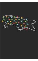 Crocodile with Christmas Lights - Christmas Notebook - Crocodile Diary - Animal Journal - Christmas Gift for Animal Lover: Medium College-Ruled Journey Diary, 110 page, Lined, 6x9 (15.2 x 22.9 cm)
