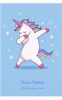 Unicorn Notebook: 120 Dotted Pages for Notes(4 Kawaii Unicorn Notebooks)