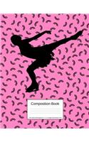 Composition Book 100 Sheets/200 Pages/8.5 X 11 In. College Ruled/ Skater Pink
