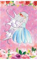 Journal Notebook Pretty Fairy In Flowers: Blank Journal To Write In, Unlined For Journaling, Writing, Planning and Doodling, For Women, Men, Kids, 160 Pages, Easy To Carry Size